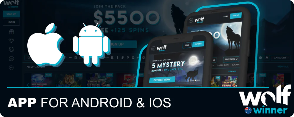 Wolf Winner Casino mobile app