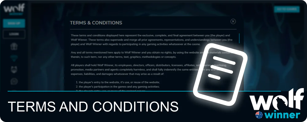 Wolf Winner Casino Terms and Conditions