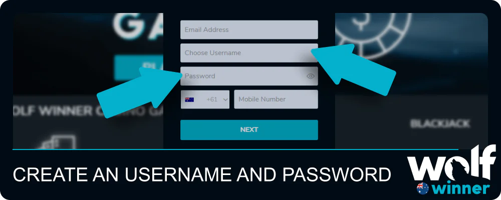 Create a custom username and password for your Wolf Winner account
